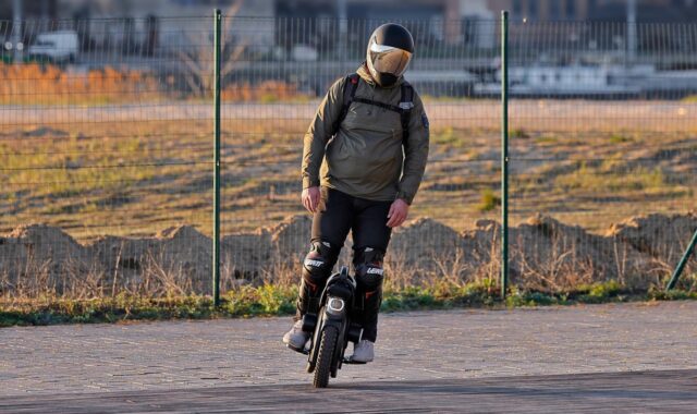 electric, unicycle, balance, self, transport, nature, sunset, personal, in motion