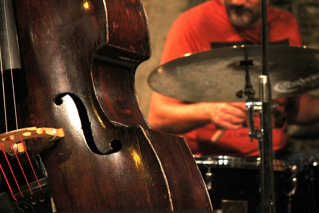 jazz, double bass, music, concert, musical instrument, drums, lectern, jazz, jazz, jazz, jazz, jazz
